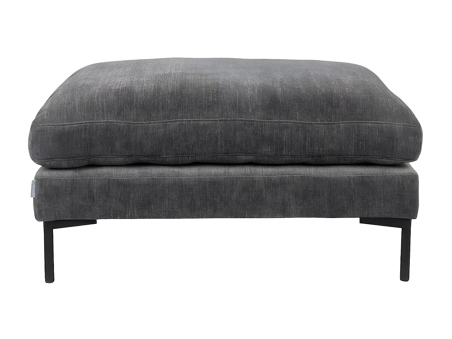 SUMMER - Pouf en tissu microfibres gris