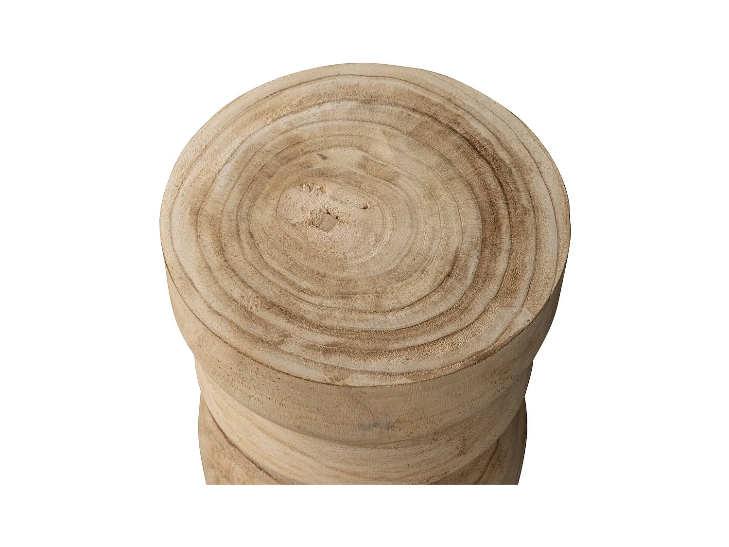 BIKKEL - Mesa auxiliar de madera natural D28cm