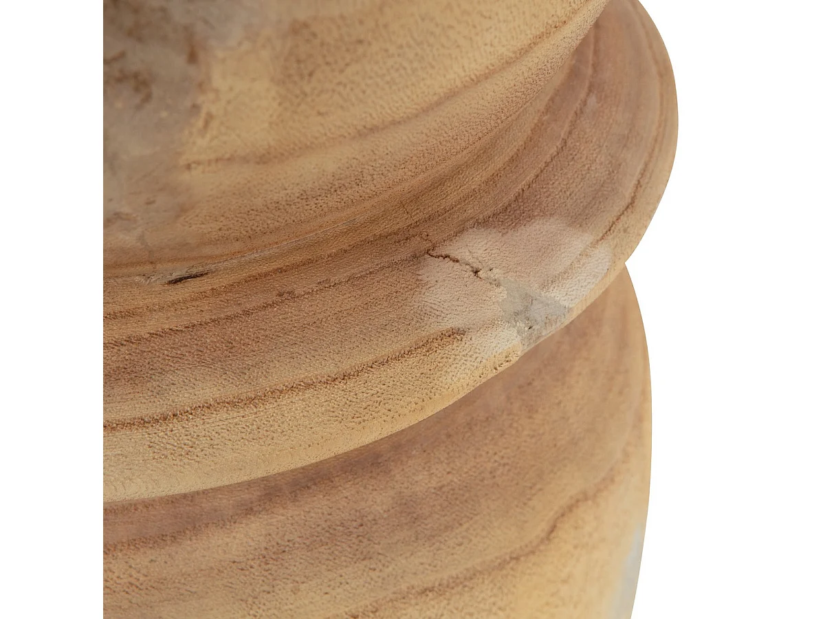 BIKKEL - Mesa auxiliar de madera natural D28cm