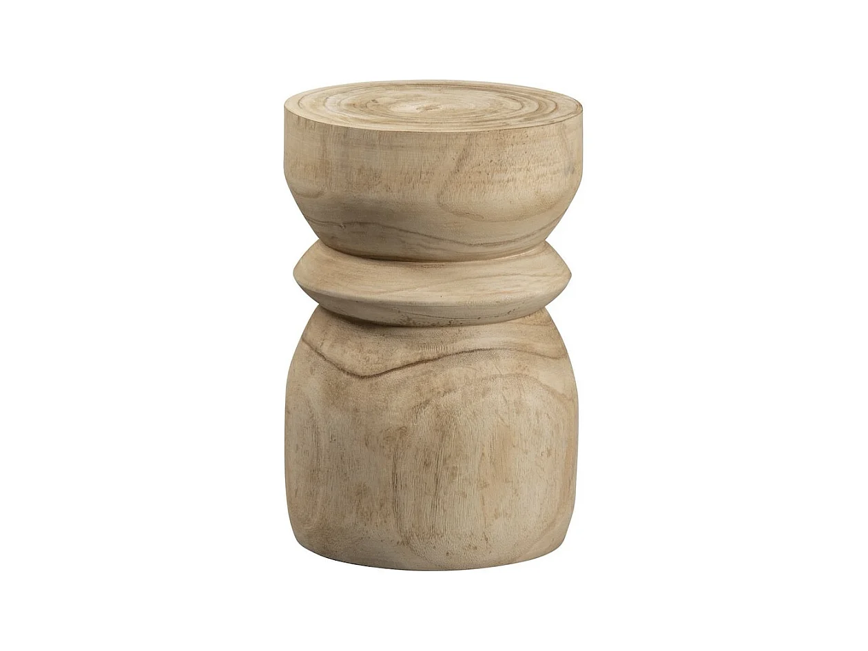 BIKKEL - Table d'appoint en bois de paulownia D28