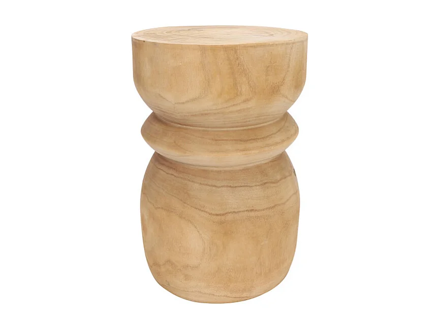 BIKKEL - Tabouret en bois ø28cm - Naturel