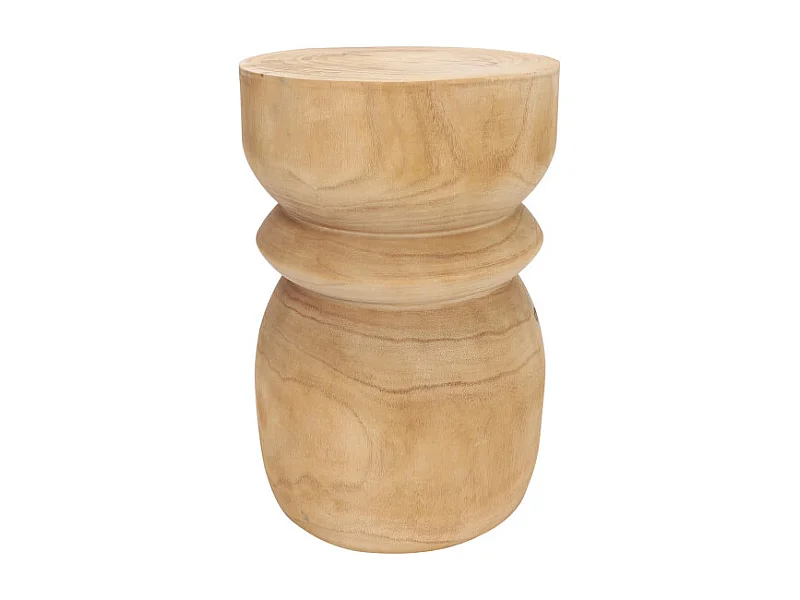 BIKKEL - Tabouret en bois ø28cm - Naturel