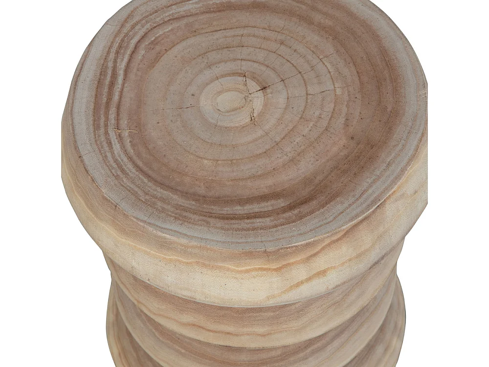 Babs - Tabouret en bois H41xø31cm - Bois clair