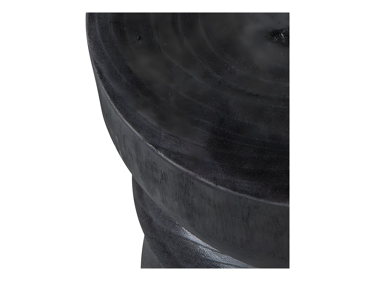 BIKKEL - Tabouret en bois ø28cm - Noir