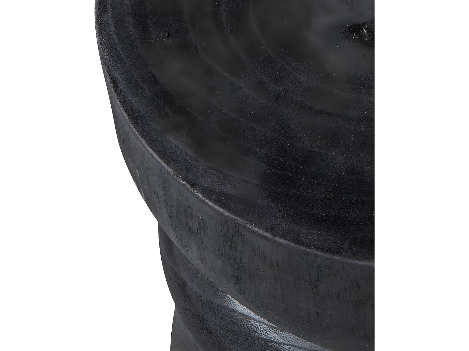 BIKKEL - Tabouret en bois ø28cm - Noir