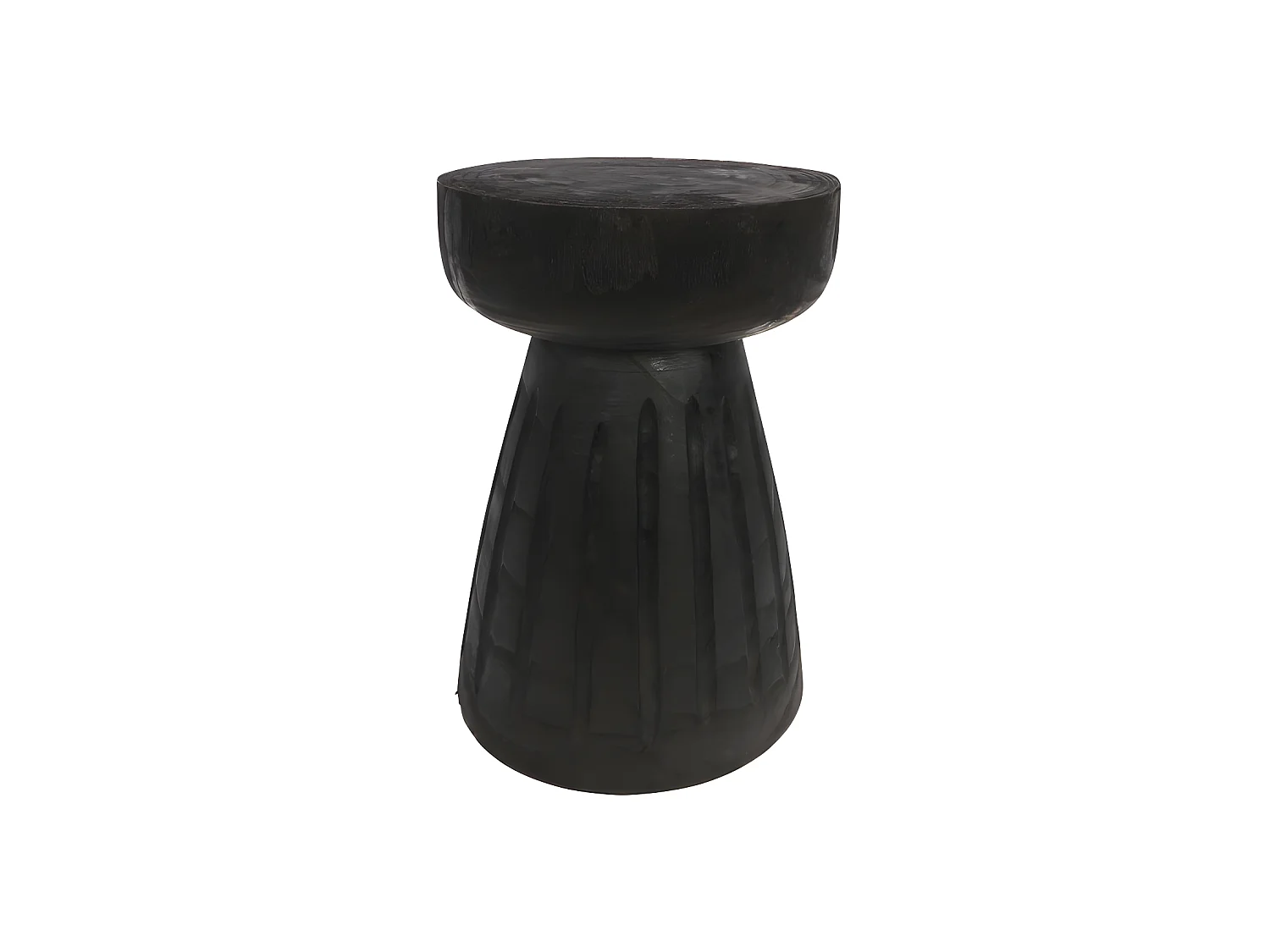 Borre - Tabouret en bois ø28cm - Noir