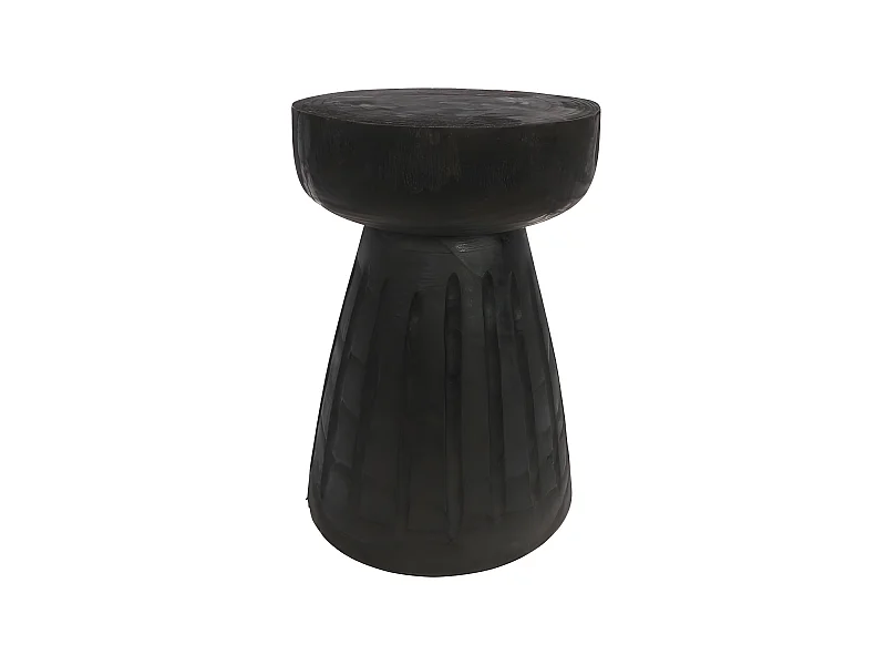 Borre - Tabouret en bois ø28cm - Noir