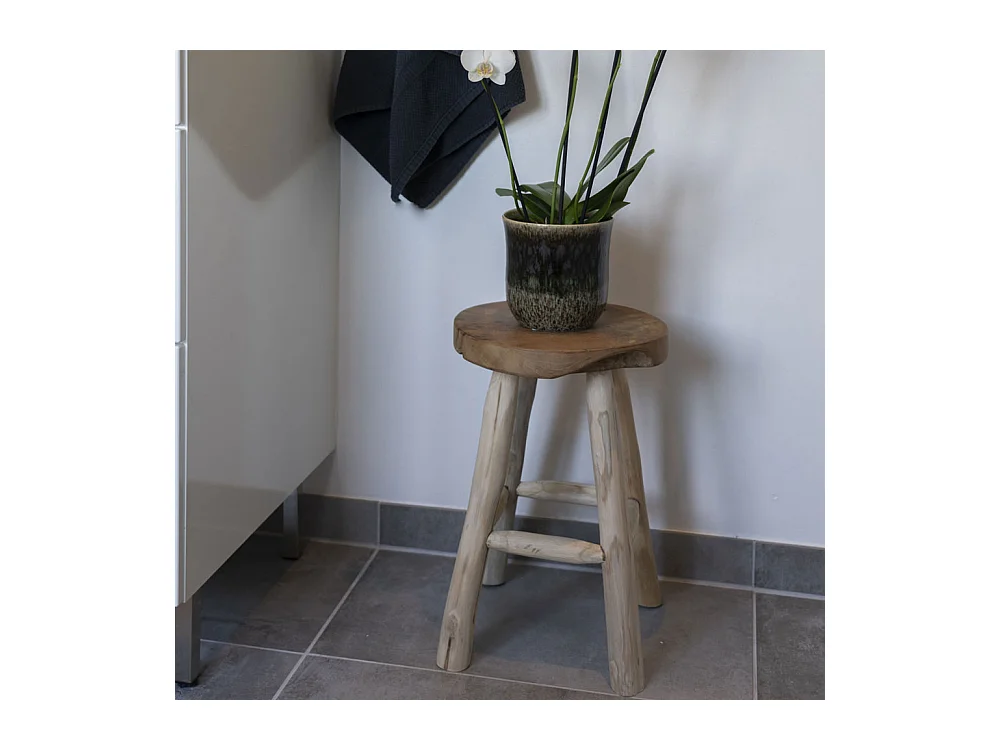 Badia - Tabouret en teck H45cm - Naturel