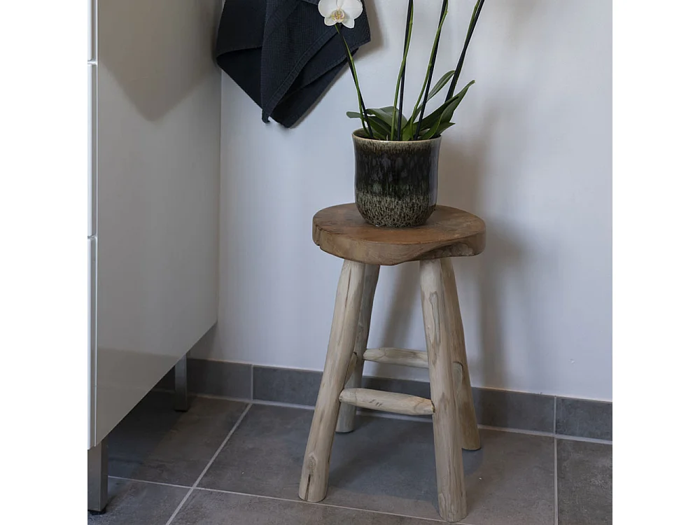 Badia - Tabouret en teck H45cm - Naturel