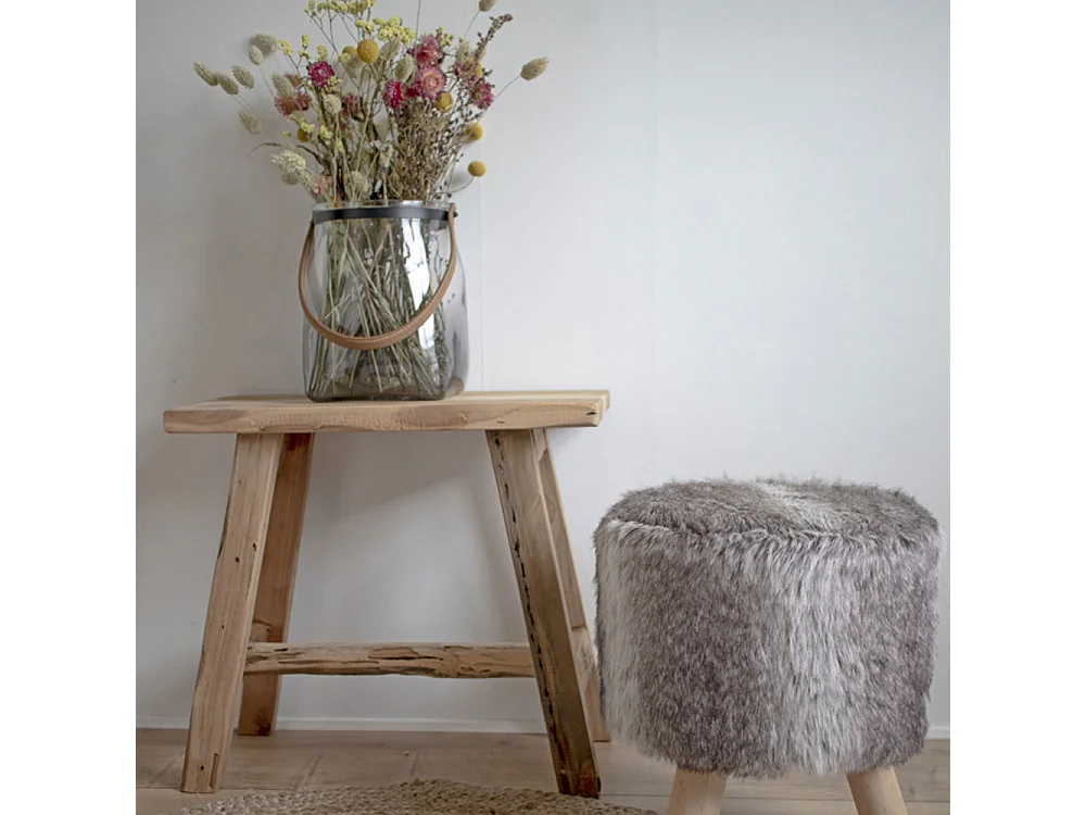 Barcelona - Tabouret en teck H45cm - Naturel