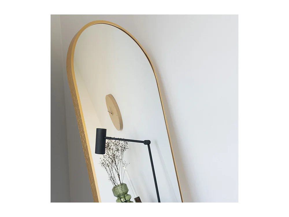 Miroir sur pied en aluminium MADRID – L 40 x H 150cm-Beige