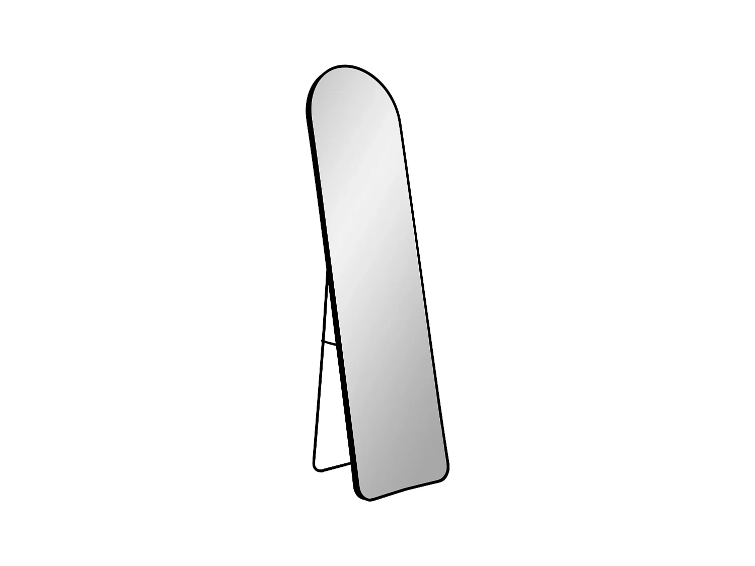 Miroir sur pied en aluminium MADRID – L 40 x H 150cm-Noir