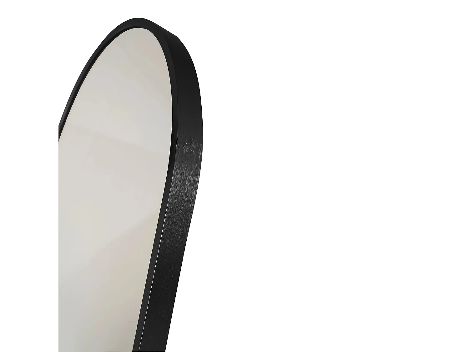 Miroir sur pied en aluminium MADRID – L 40 x H 150cm-Noir