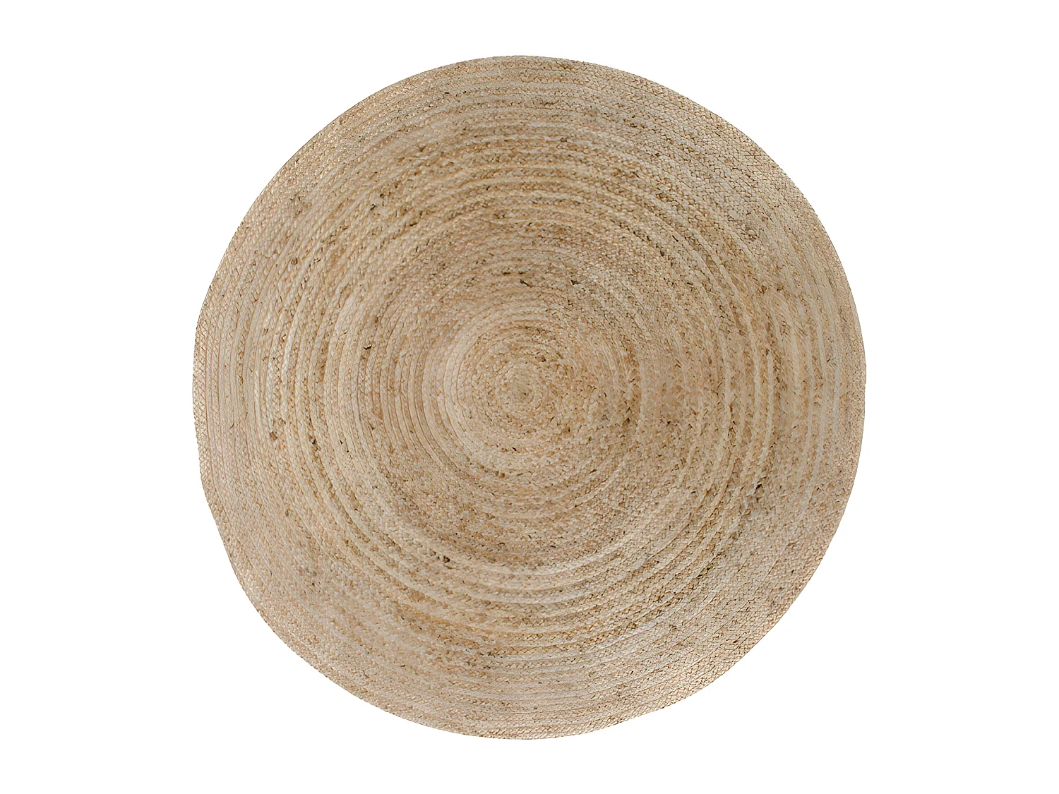 Bombay II - Tapis rond en jute -  Naturel - 150x150cm