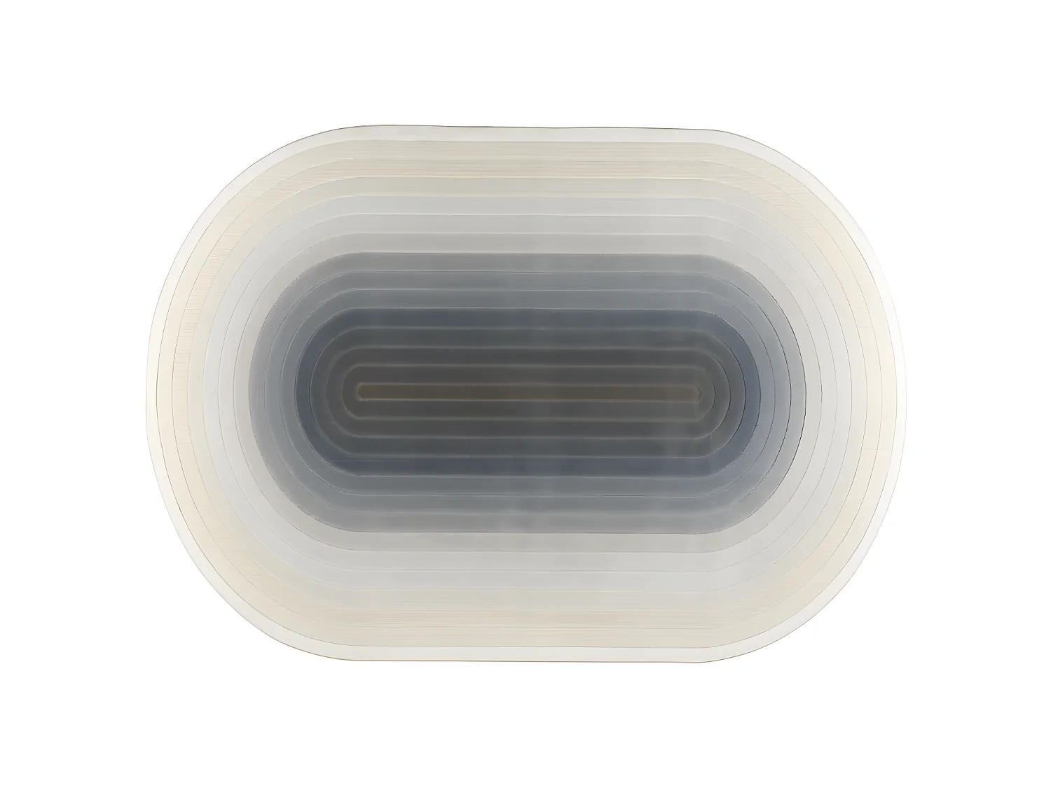 Olympic I - Tapis ovale - Couleur - Bleu / Beige, Dimensions - 200x290 cm