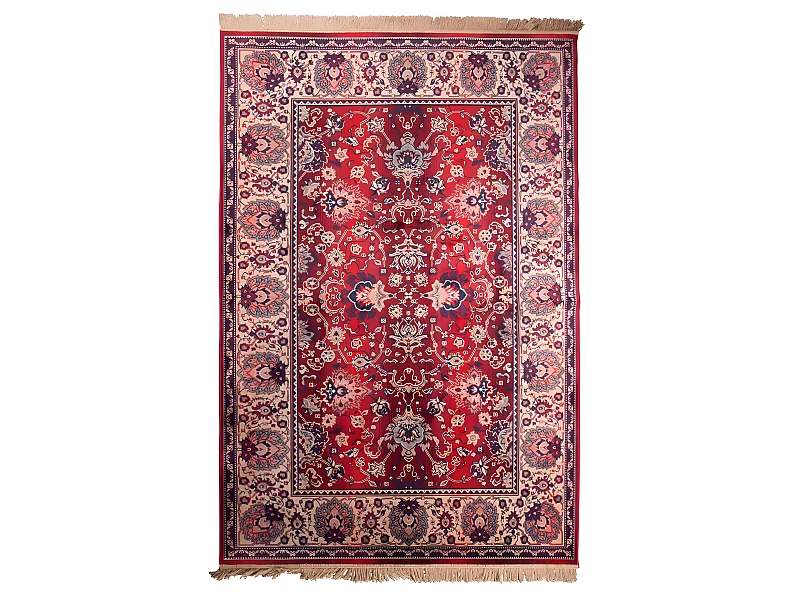 Old Bid - Tapis de salon persan -  Rouge - 170x240cm