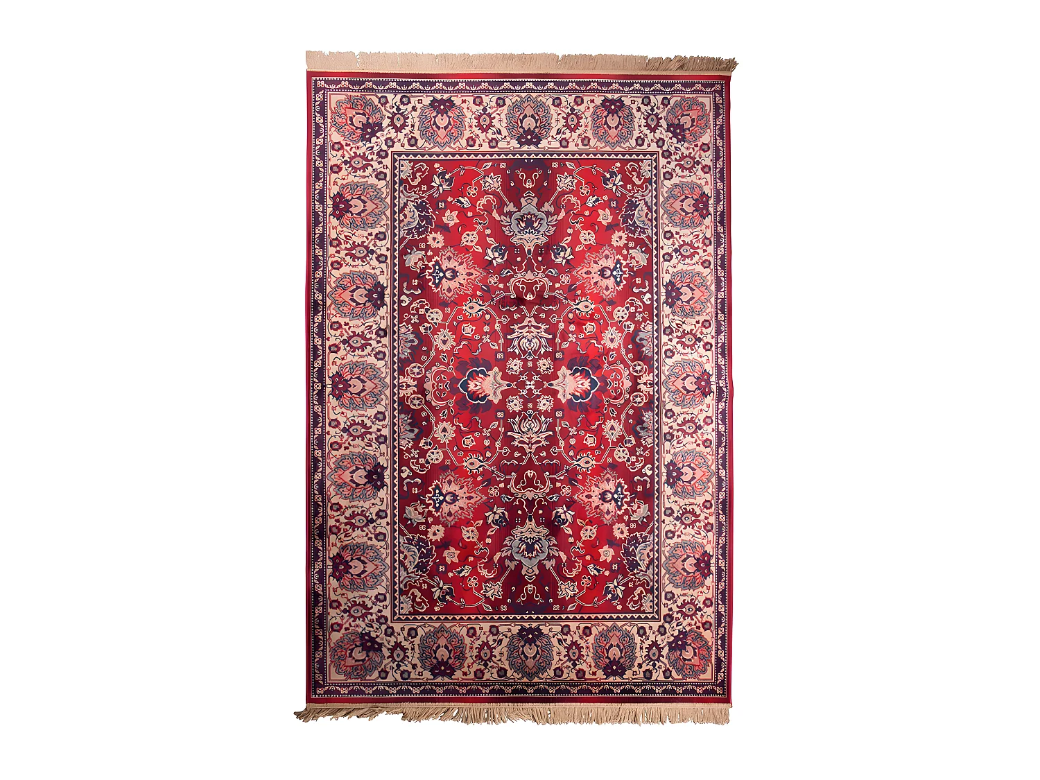 Old Bid - Tapis de salon persan -  Rouge - 170x240cm