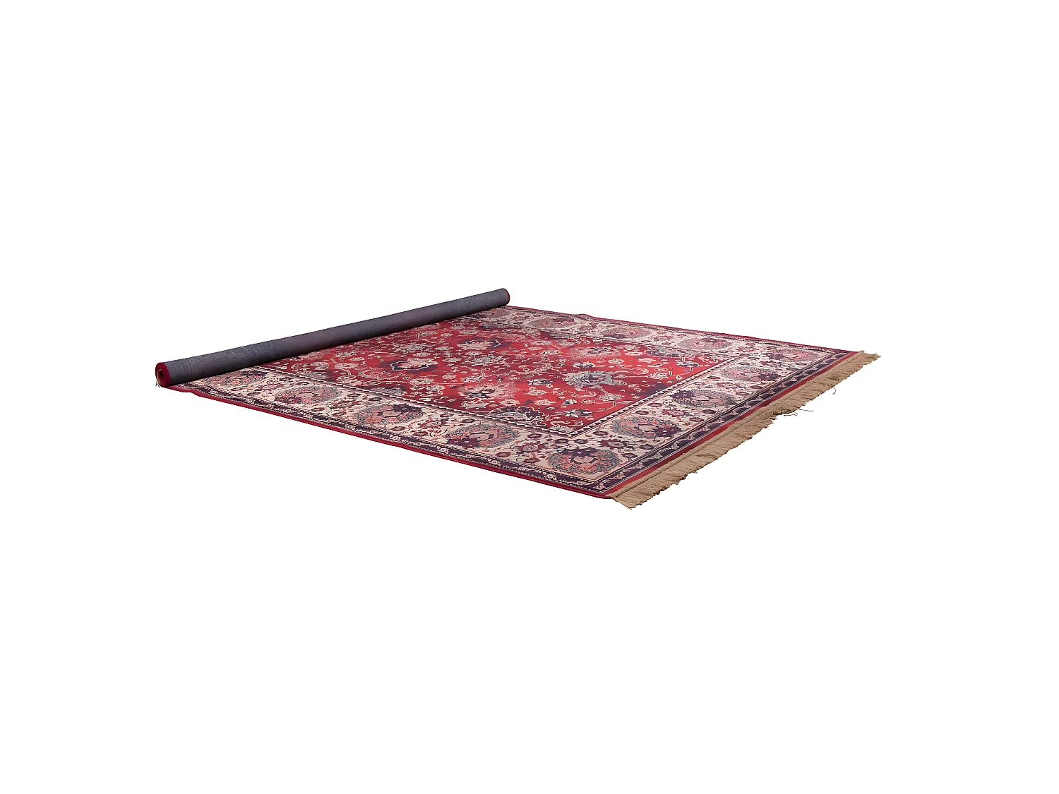 Old Bid - Tapis de salon persan -  Rouge - 170x240cm