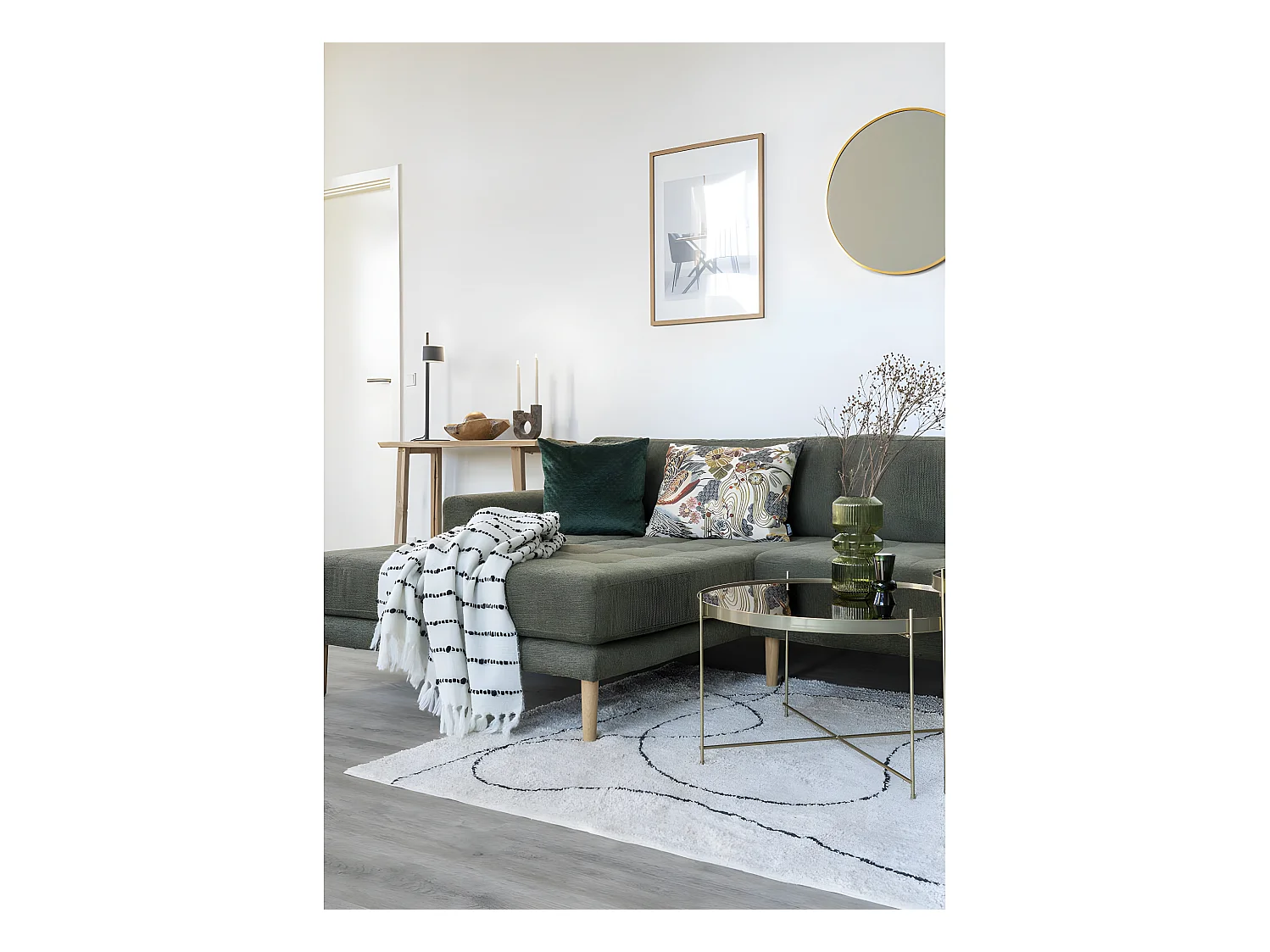 Tampa - Tapis avec formes organiques -  Beige - 200x300cm