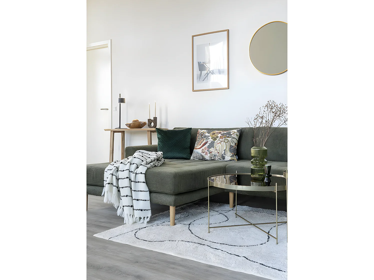 Tampa - Tapis avec formes organiques -  Beige - 200x300cm