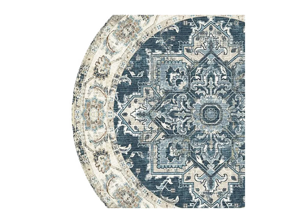 Havana Teppich Ø200 cm blau.