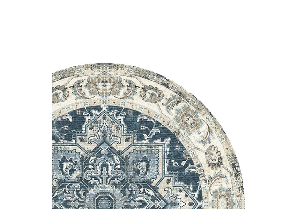 Havana Teppich Ø200 cm blau.