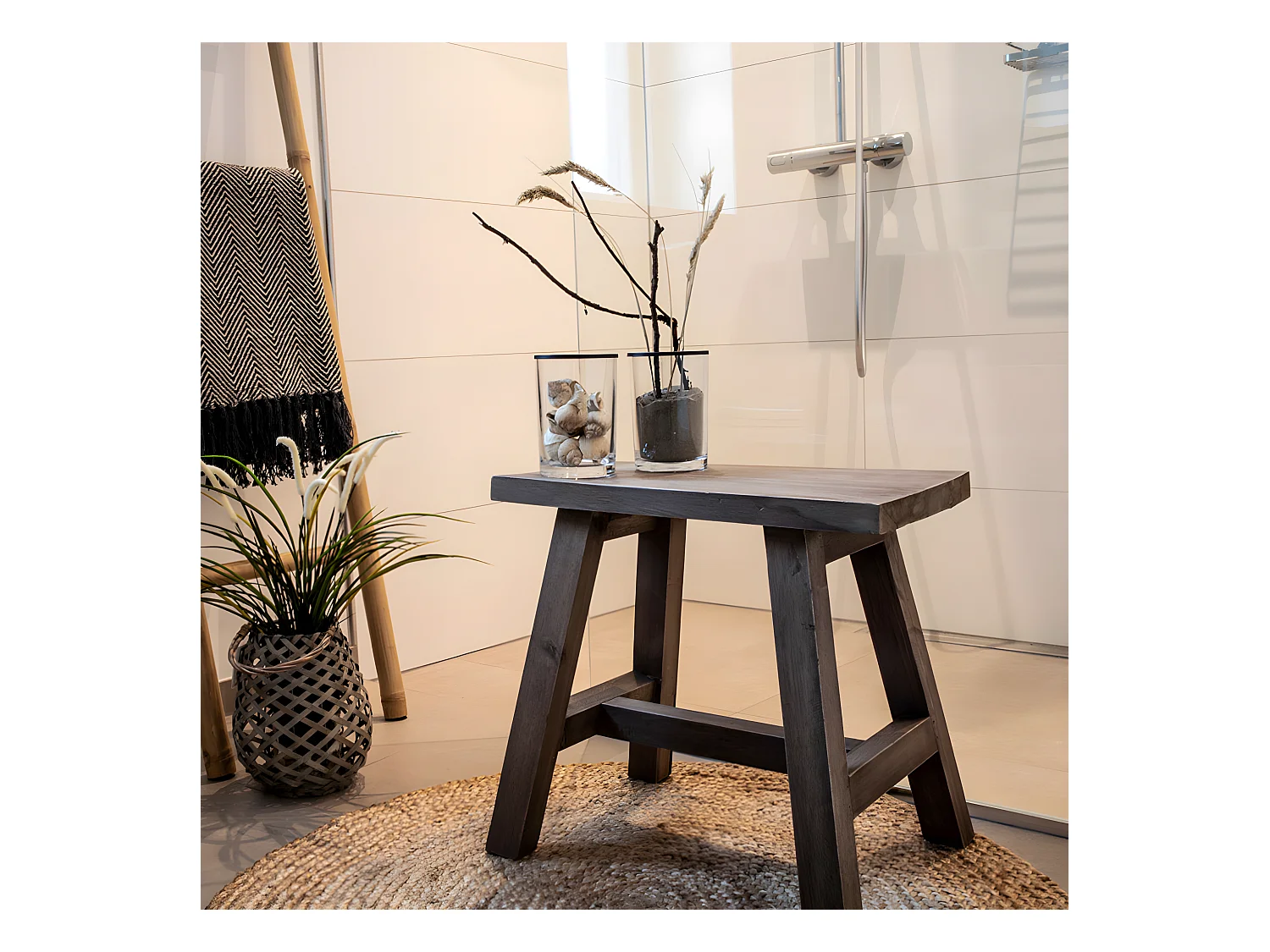 Alfombra de yute trenzada Ø 120 cm