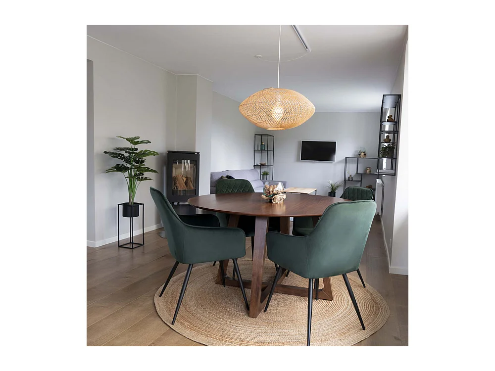 Alfombra redonda de yute natural Ø 180 cm