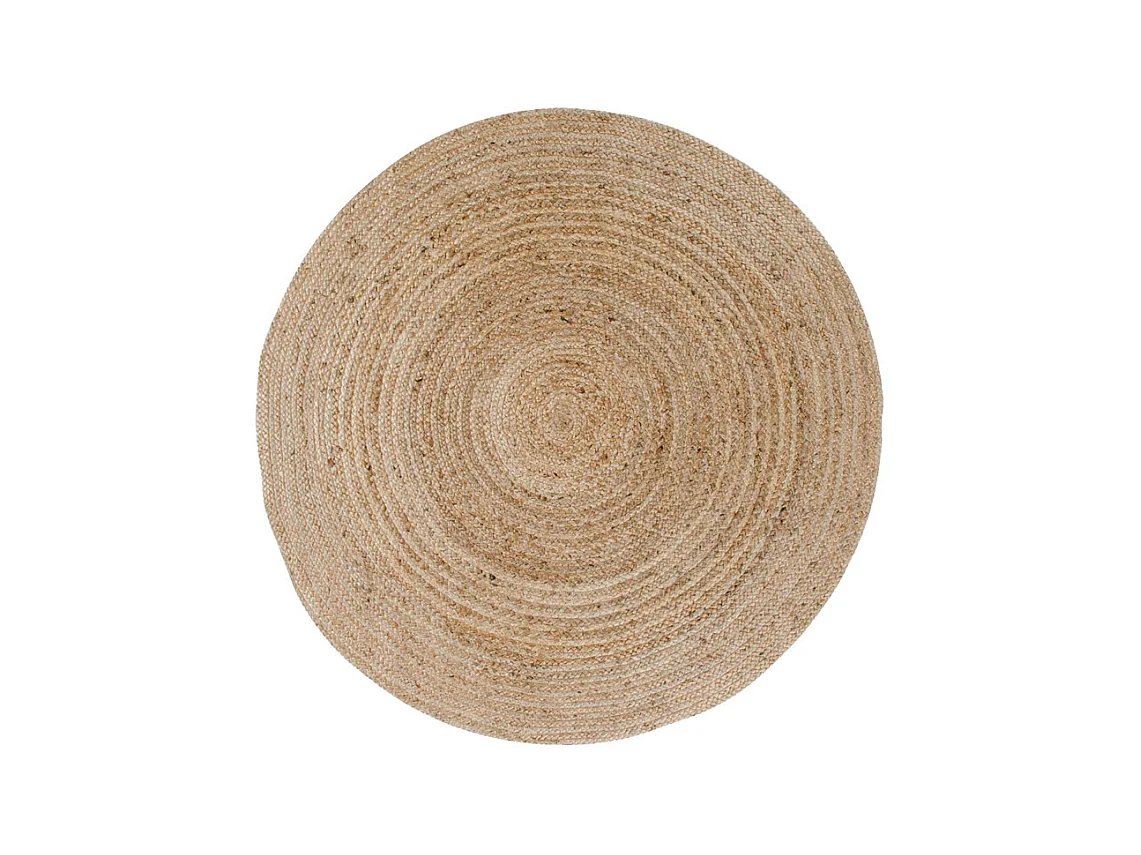 Bombay II - Tapis rond en jute -  Naturel - 180 cm x 180 cm