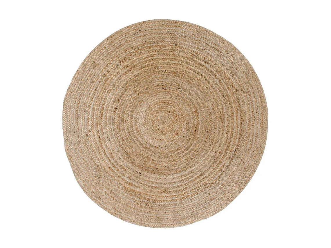 Bombay II - Tapis rond en jute -  Naturel - 180 cm x 180 cm