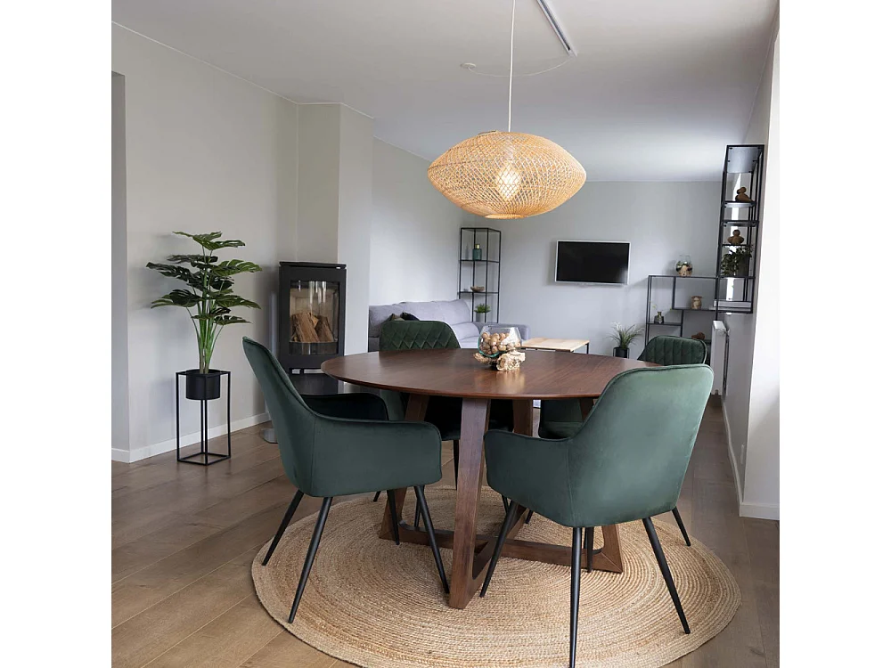 Bombay II - Tapis rond en jute -  Naturel - 180 cm x 180 cm