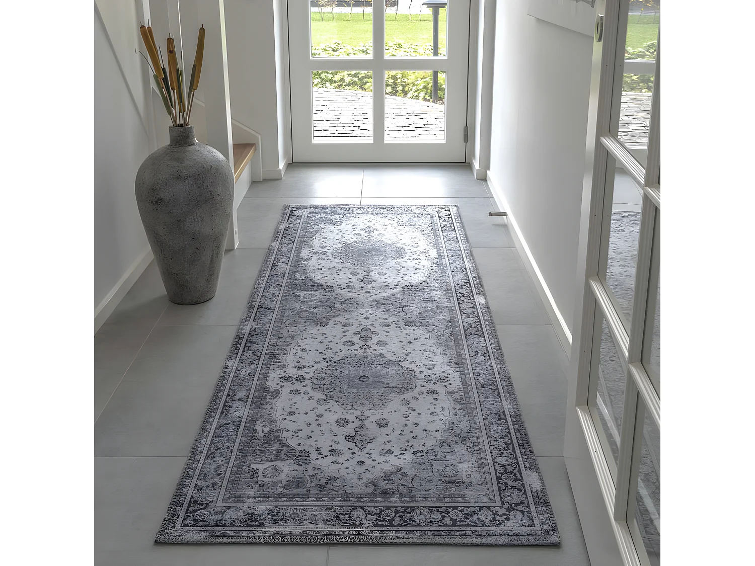 Hawai Läufer, schwarz und weiß.