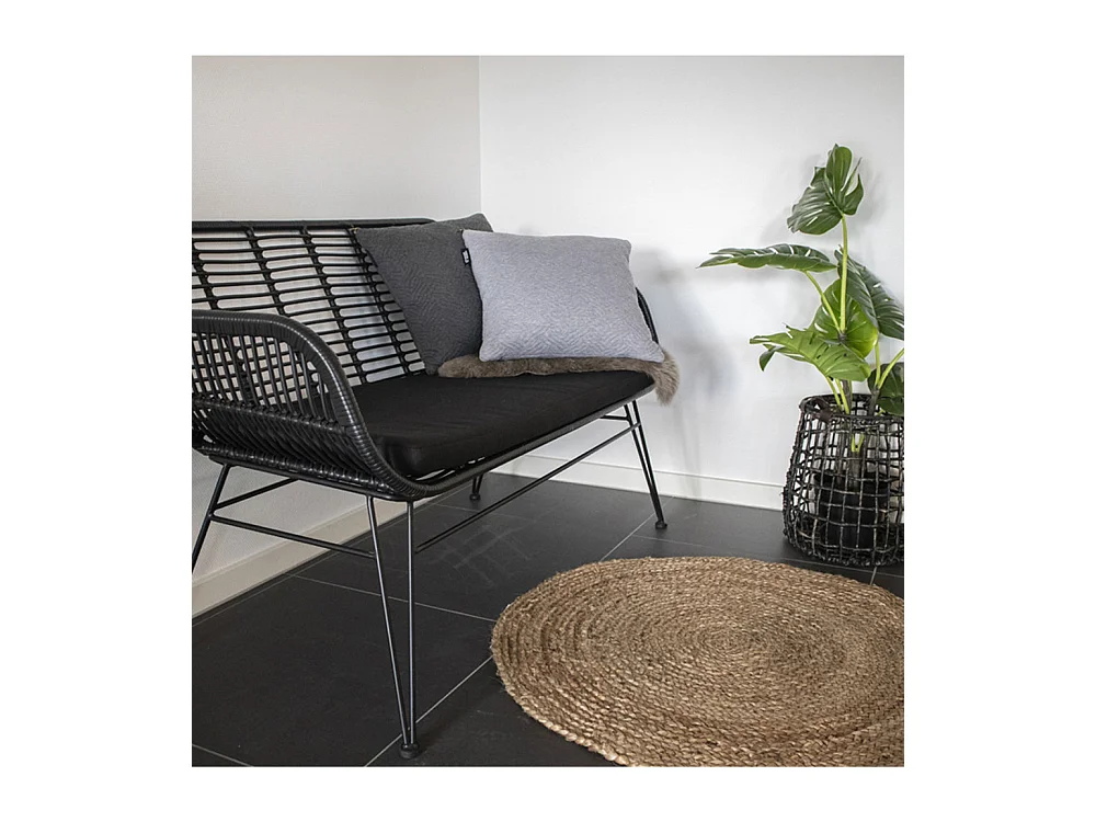 Rond natuurlijk jute vloerkleed Ø 90 cm