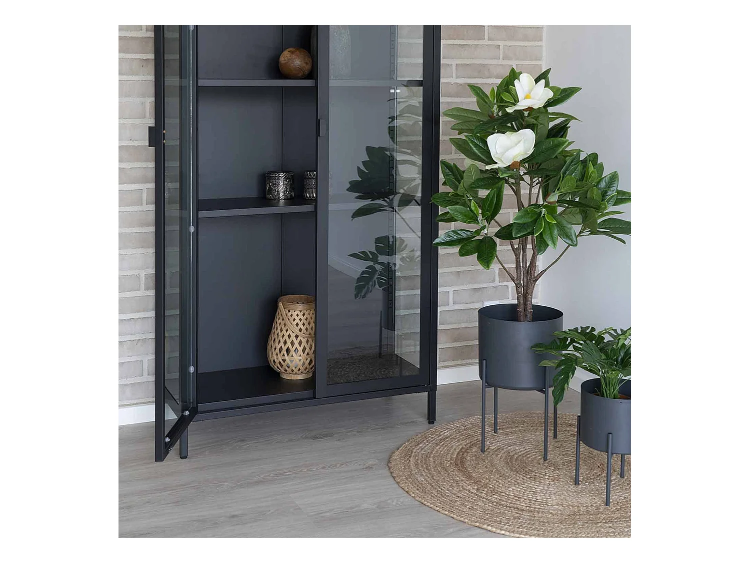 Rond natuurlijk jute vloerkleed Ø 90 cm