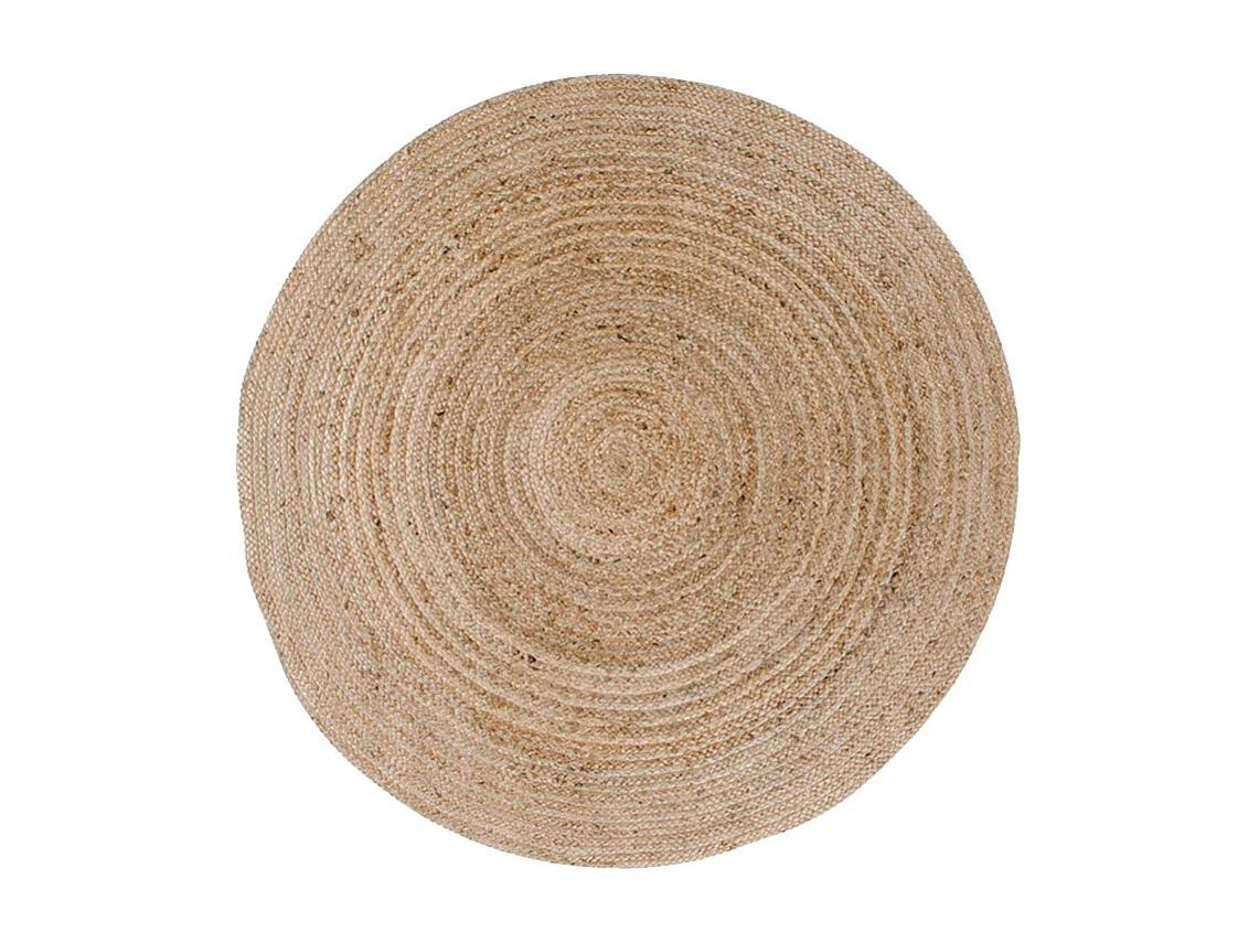 Bombay II - Tapis rond en jute -  Naturel - 90x90cm