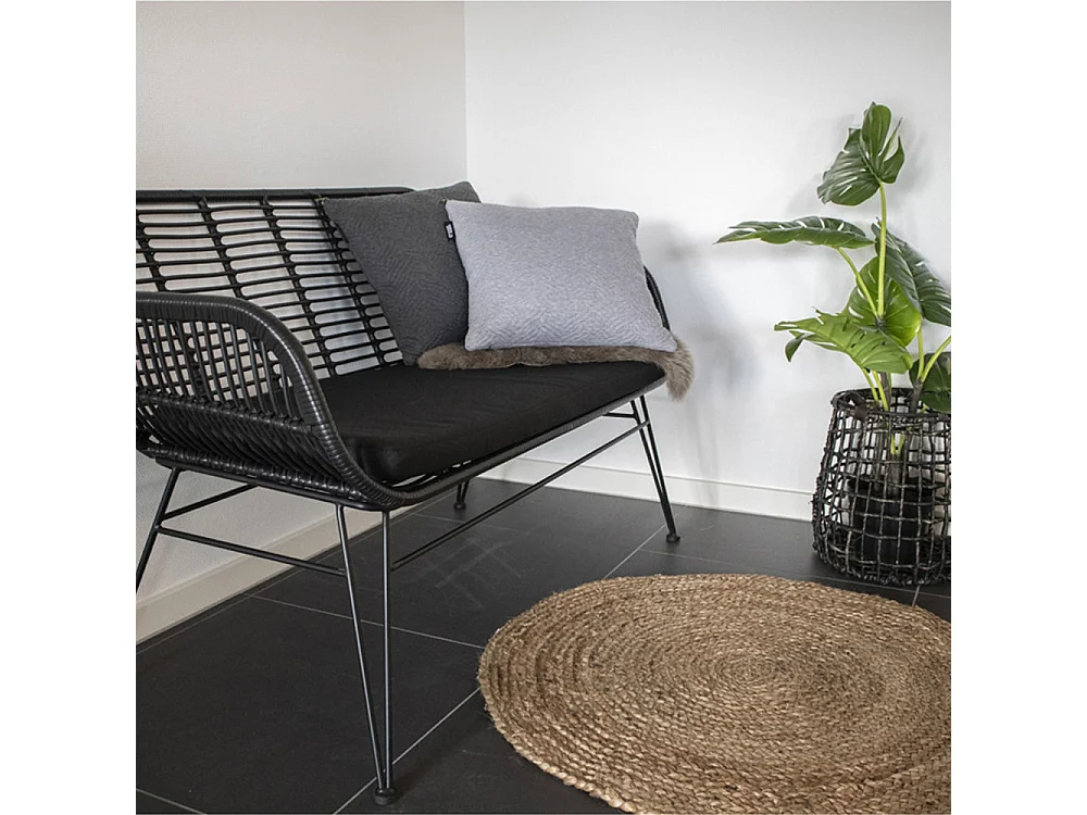 Bombay II - Tapis rond en jute -  Naturel - 90x90cm