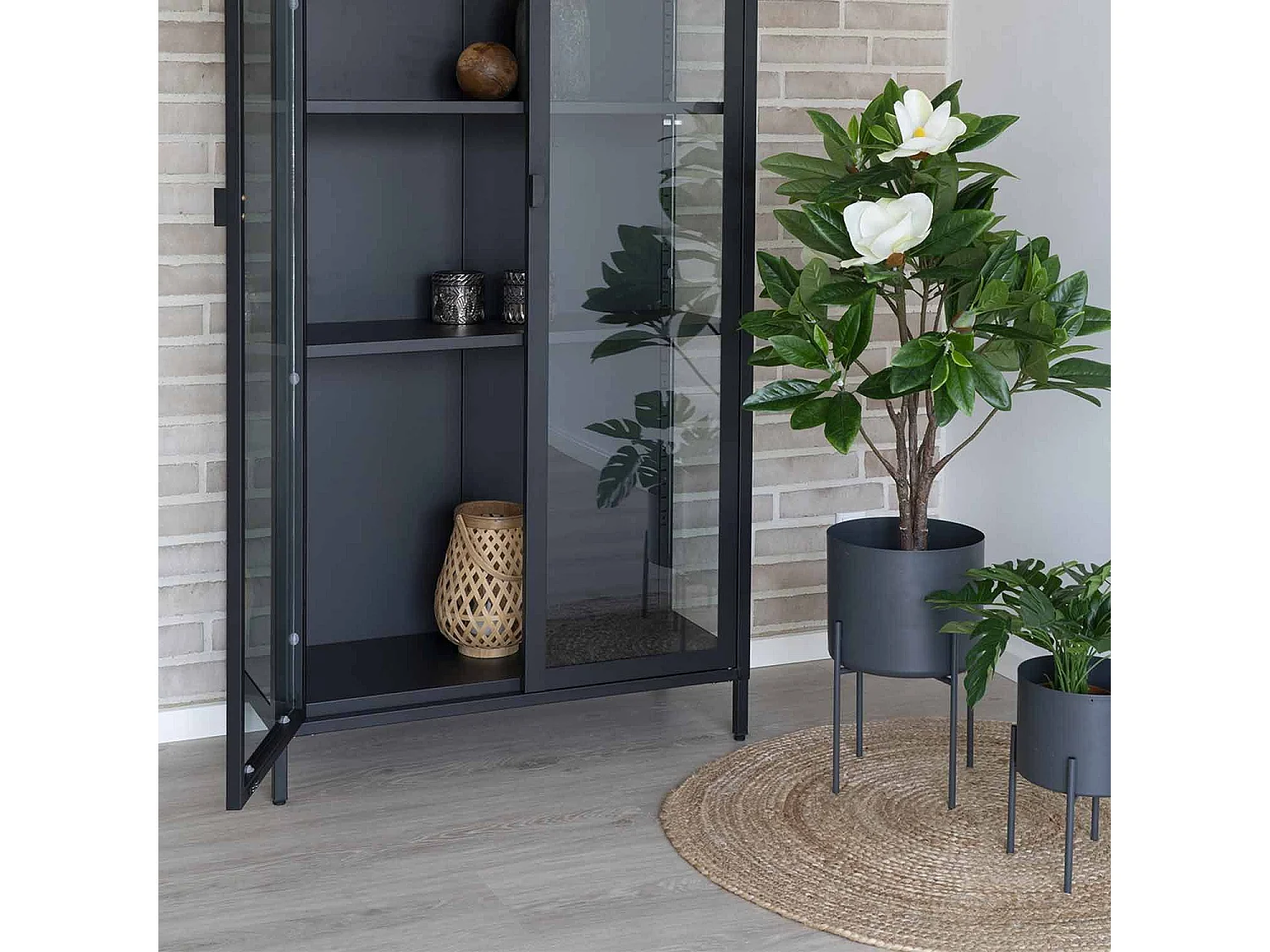 Bombay II - Tapis rond en jute -  Naturel - 90x90cm