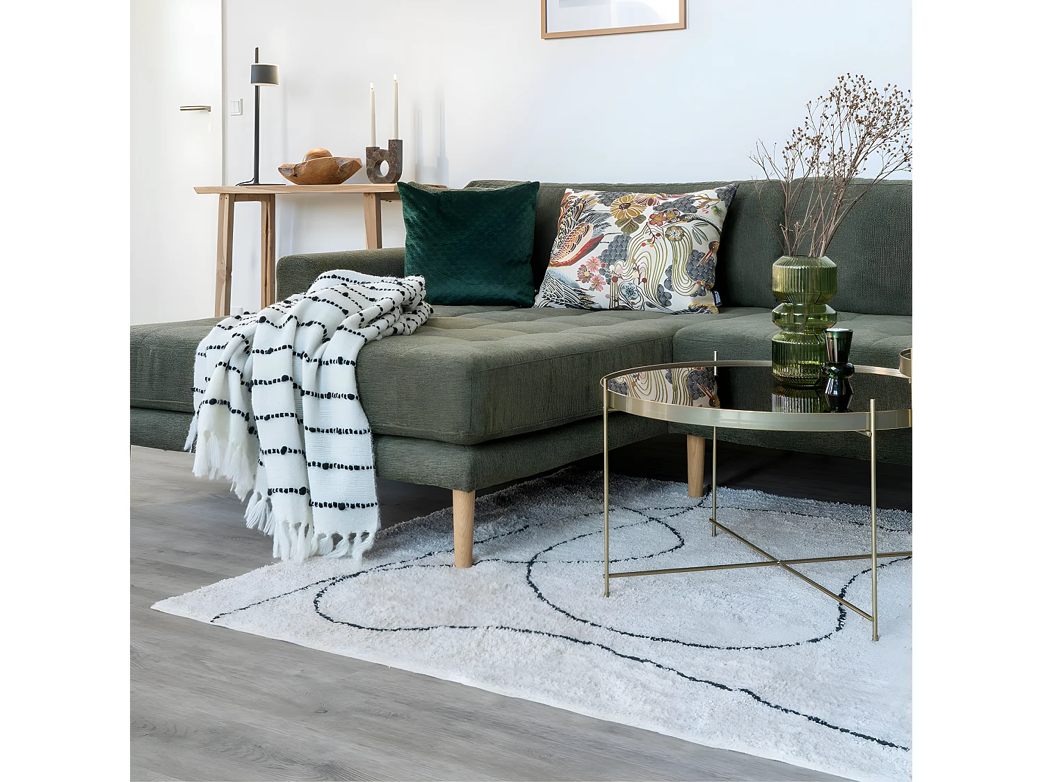 Tampa - Tapis avec formes organiques -  Beige - 160x230cm