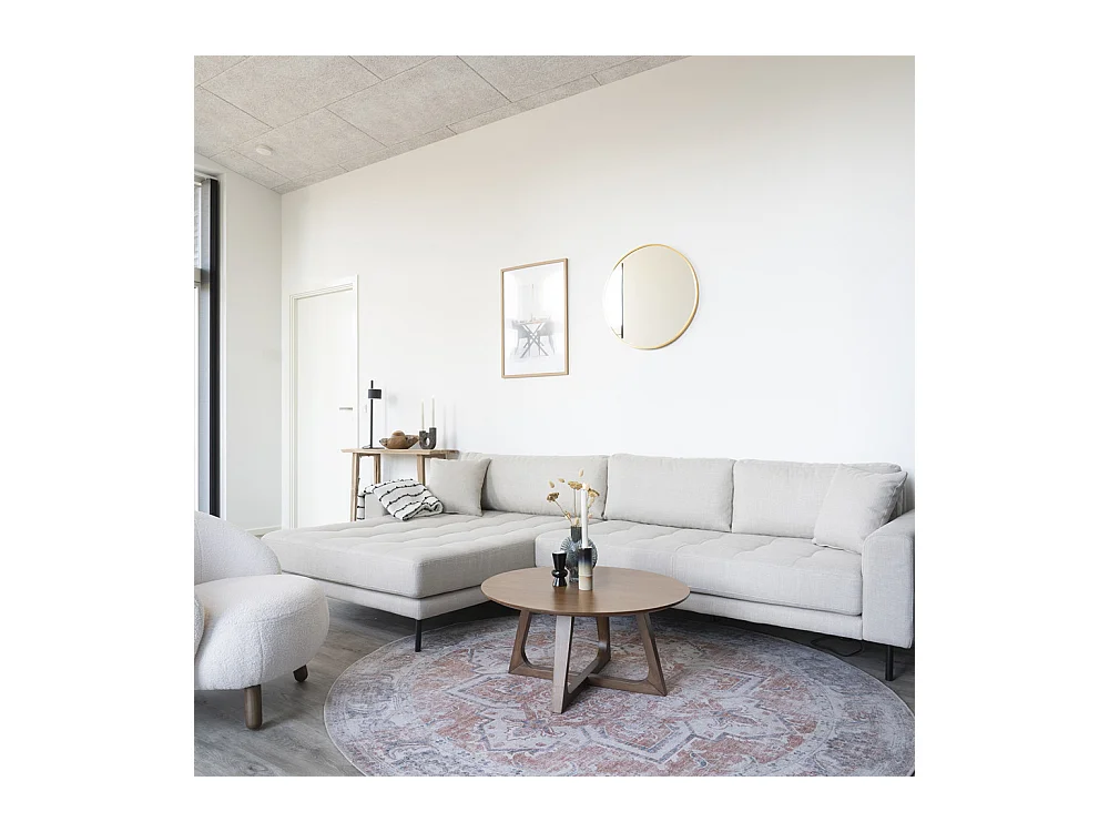 Alfombra redonda naranja y azul Ø200 cm