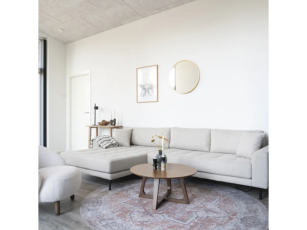 Havana vloerkleed Ø200 cm blauw,oranje.