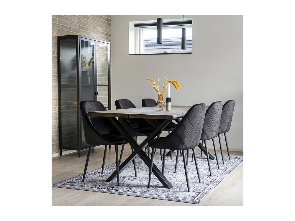 Alfombra en blanco y negro 160 x 230 cm