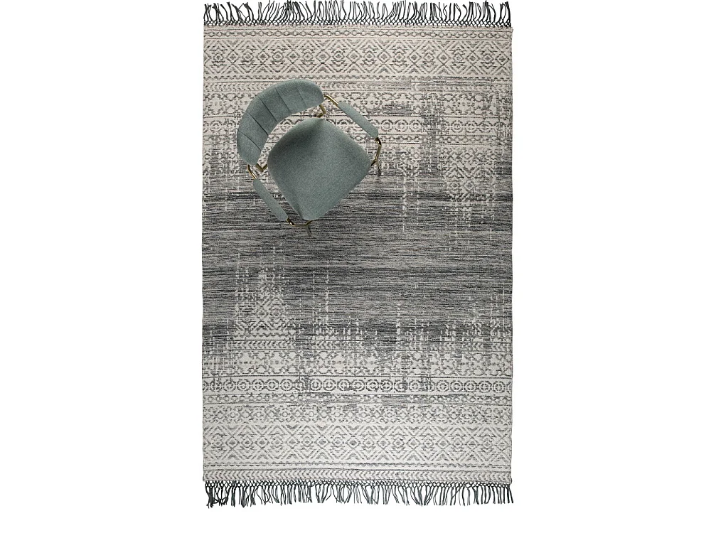 Liv - Tapis d'inspiration berbère à franges bleu turquoise - Couleur - Turquoise, Dimensions - 200x300 cm