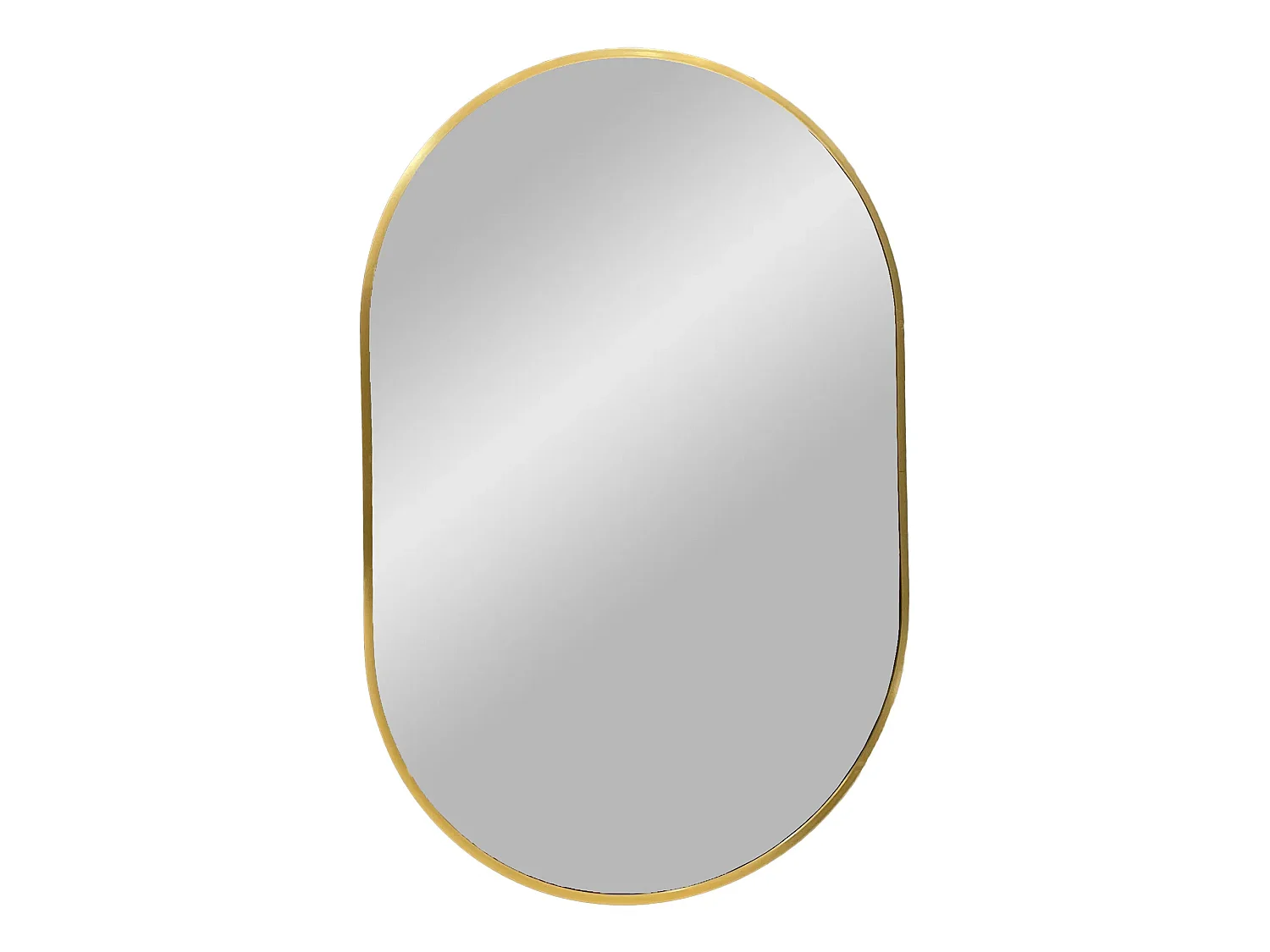 MADRID ovale aluminium spiegel – L 50 x H 70 cm-Kleur Zwart