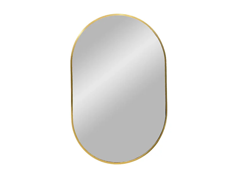 Miroir ovale en aluminium MADRID – L 50 x H 70cm-Beige