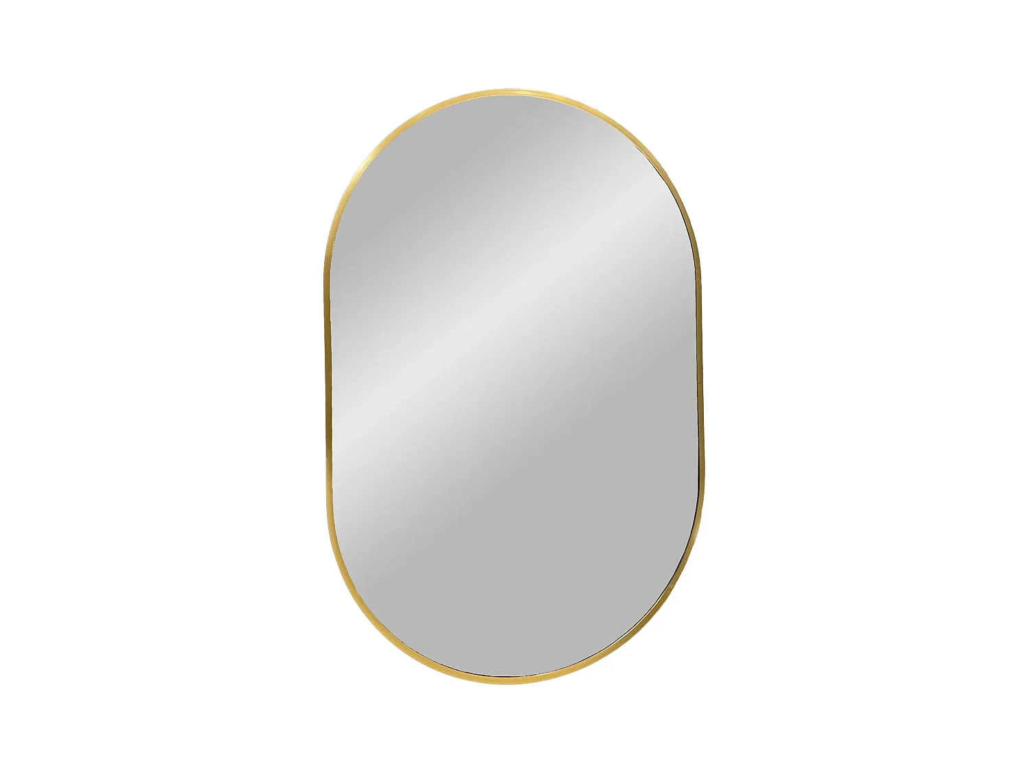 Miroir ovale en aluminium MADRID – L 50 x H 70cm-Beige