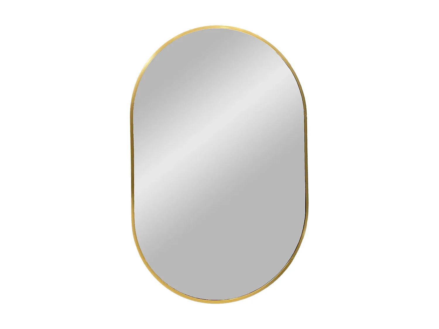 Miroir ovale en aluminium MADRID – L 50 x H 70cm-Beige