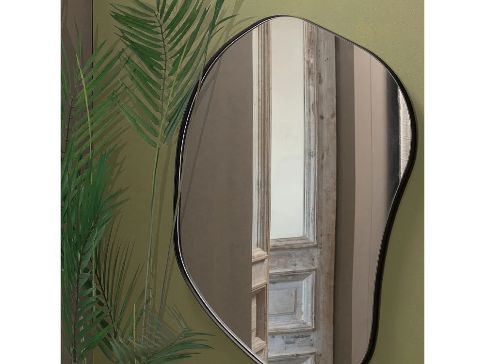 Romee - Miroir de forme organique 100x70cm - Noir