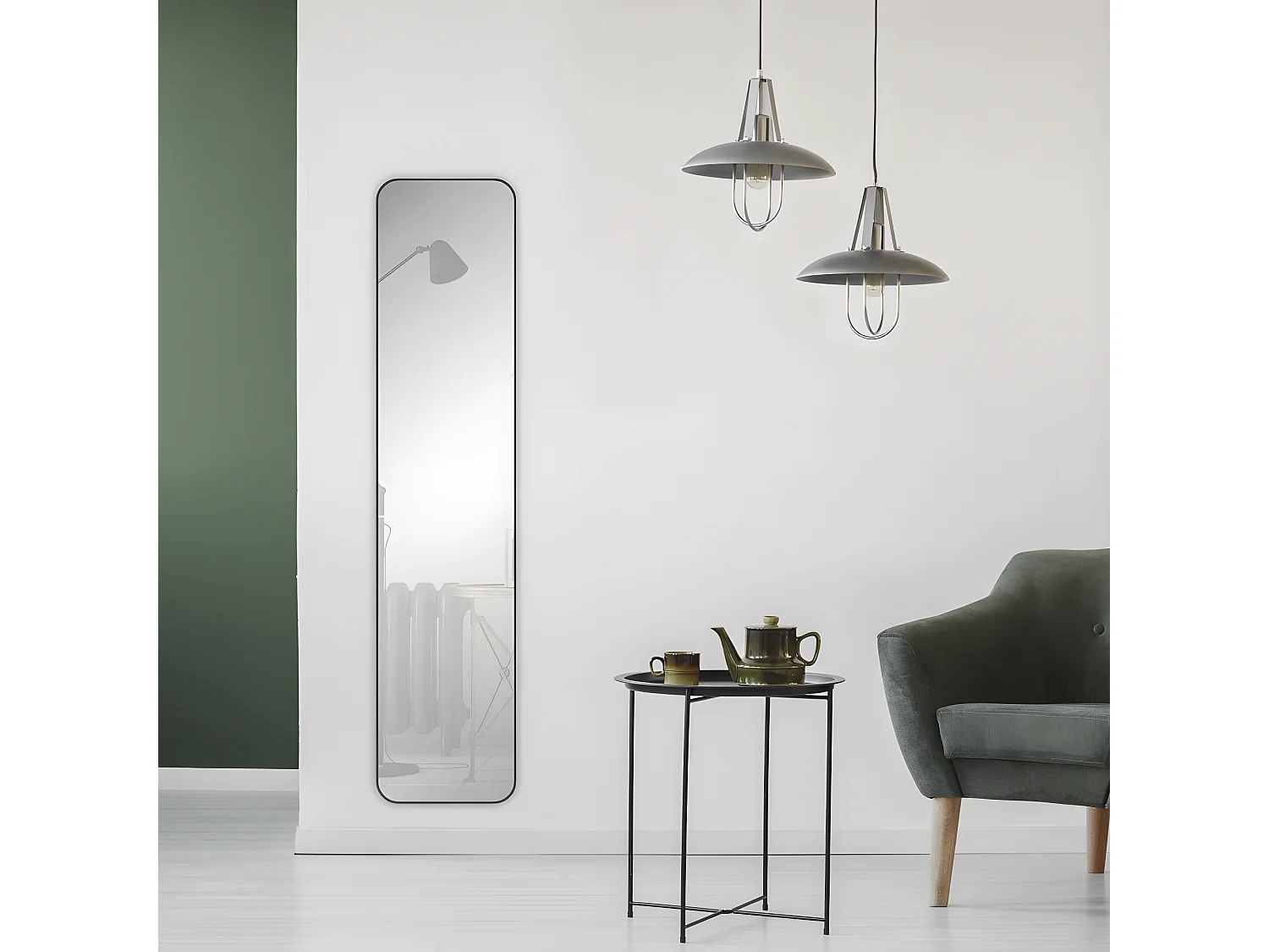 Isis - Miroir rectangulaire 30x140cm - Noir