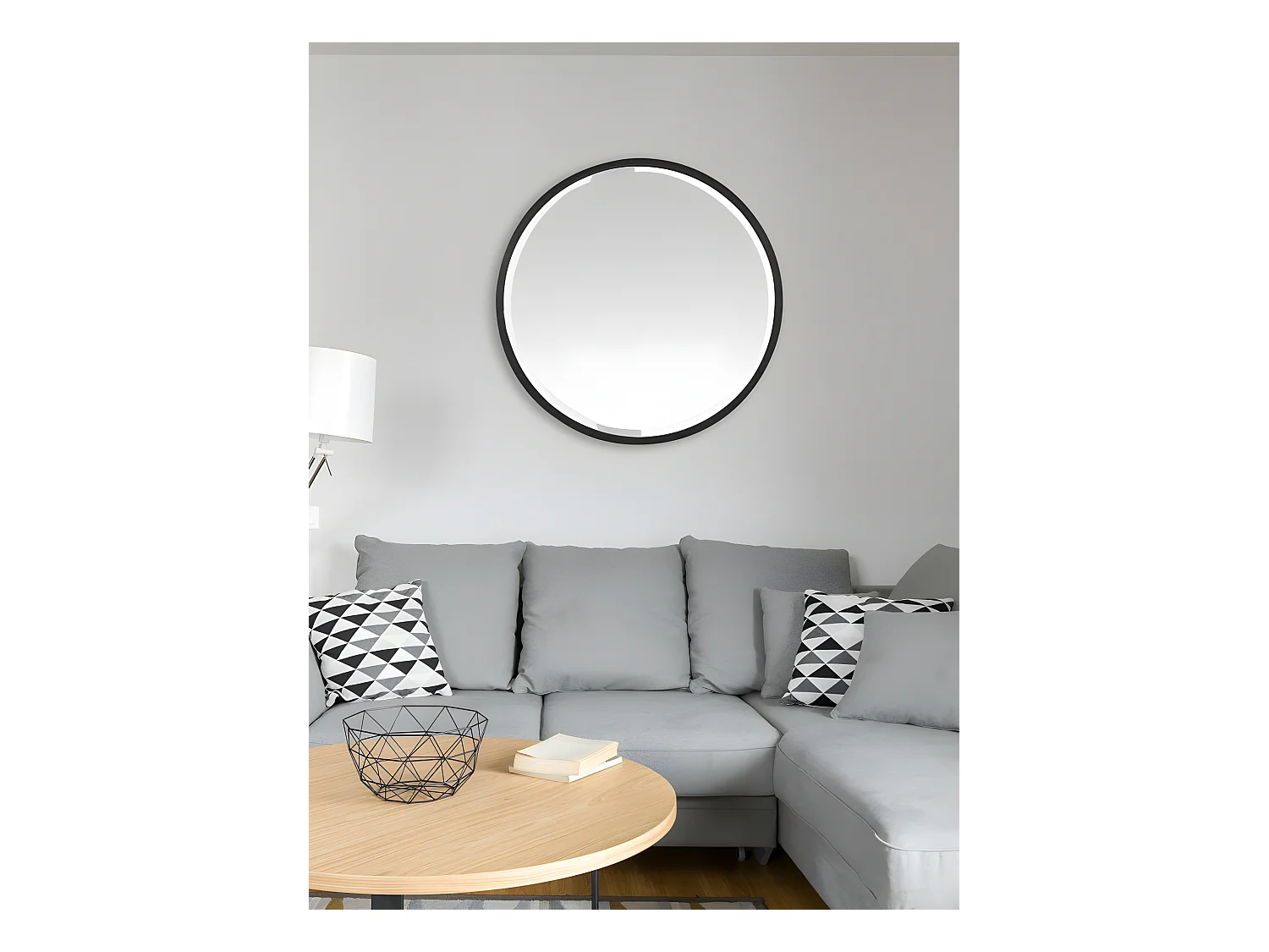 Ardes - Miroir rond en métal ø100 cm - Couleur - Noir
