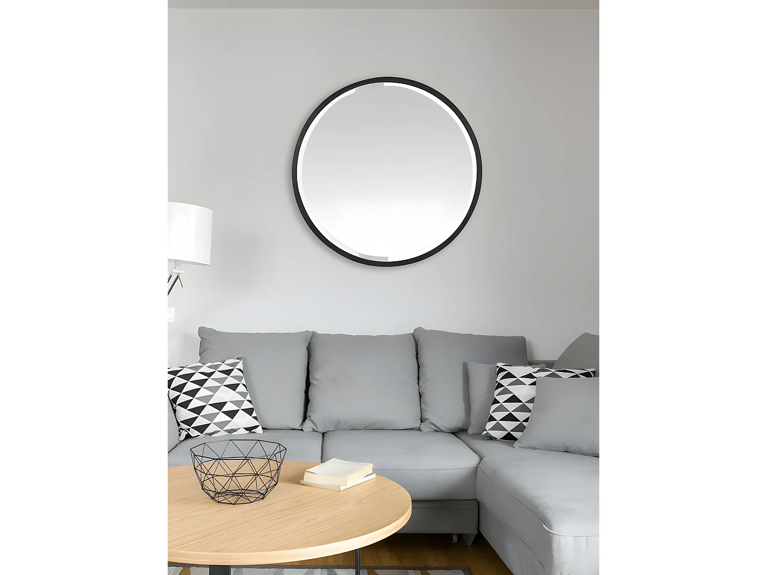 Ardes - Miroir rond en métal ø100 cm - Couleur - Noir